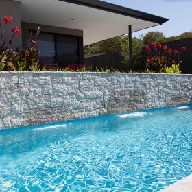 pool blade feature wall