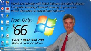 Computers, software and online training manuals provided.