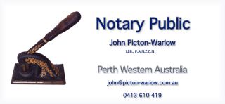 notaries in perth John Picton-Warlow